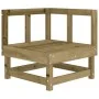 Corner sofa with cushions made of impregnated pine wood by vidaXL, Modular outdoor sofas - Ref: Foro24-825428, Price: 78,89 €...