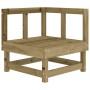 Ecksofa mit Kissen aus imprägniertem Kiefernholz von vidaXL, Modulare Sofas für den Außenbereich - Ref: Foro24-825428, Preis:...
