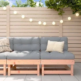 Central sofas with cushions 2 pcs solid wood Douglas fir by vidaXL, Modular outdoor sofas - Ref: Foro24-825462, Price: 149,24...