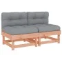 Central sofas with cushions 2 pcs solid wood Douglas fir by vidaXL, Modular outdoor sofas - Ref: Foro24-825462, Price: 149,24...