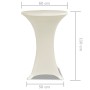 2 Manteles color crema ajustados para mesa de pie - 60 cm
