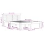 Weißer Massivholzbettrahmen 120x200 cm von vidaXL, Betten und Lattenroste - Ref: Foro24-814750, Preis: 130,58 €, Rabatt: %