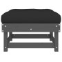 Garden stool with solid gray pine wood cushion by vidaXL, Modular outdoor sofas - Ref: Foro24-825438, Price: 85,00 €, Discoun...