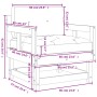 Garden armchairs with cushions 2 pcs solid gray pine wood by vidaXL, Modular outdoor sofas - Ref: Foro24-825445, Price: 183,9...