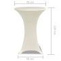 2 Manteles color crema ajustados para mesa de pie - 70 cm