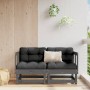 Corner sofas with cushions 2 pcs solid gray pine wood by vidaXL, Modular outdoor sofas - Ref: Foro24-825452, Price: 218,65 €,...