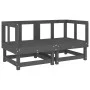 Corner sofas with cushions 2 pcs solid gray pine wood by vidaXL, Modular outdoor sofas - Ref: Foro24-825452, Price: 216,01 €,...
