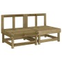 Central sofas with 2 pine wood impregnated cushions by vidaXL, Modular outdoor sofas - Ref: Foro24-825463, Price: 161,28 €, D...
