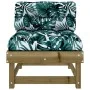 Central sofas with 2 pine wood impregnated cushions by vidaXL, Modular outdoor sofas - Ref: Foro24-825463, Price: 159,33 €, D...