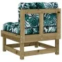 Central sofas with 2 pine wood impregnated cushions by vidaXL, Modular outdoor sofas - Ref: Foro24-825463, Price: 159,33 €, D...