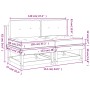 Central sofas with 2 pine wood impregnated cushions by vidaXL, Modular outdoor sofas - Ref: Foro24-825463, Price: 161,28 €, D...