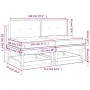 Central sofas with 2 pine wood impregnated cushions by vidaXL, Modular outdoor sofas - Ref: Foro24-825463, Price: 159,33 €, D...