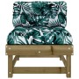 Central sofa with pine wood impregnated cushions by vidaXL, Modular outdoor sofas - Ref: Foro24-825435, Price: 87,99 €, Disco...