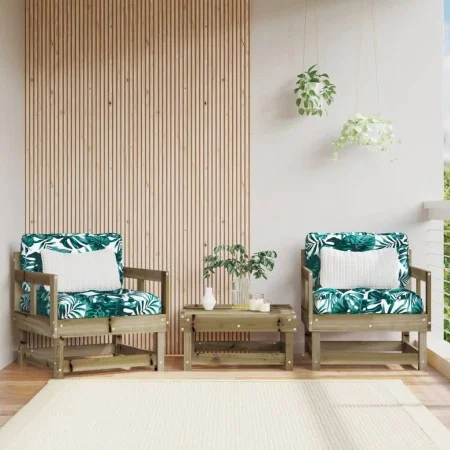 Gartensessel mit Kissen 2 Stück imprägniertes Kiefernholz von vidaXL, Modulare Sofas für den Außenbereich - Ref: Foro24-82544...