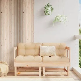 Corner sofas with cushions 2 pcs solid pine wood by vidaXL, Modular outdoor sofas - Ref: Foro24-825450, Price: 123,37 €, Disc...