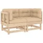Corner sofas with cushions 2 pcs solid pine wood by vidaXL, Modular outdoor sofas - Ref: Foro24-825450, Price: 123,37 €, Disc...