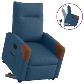 Sillón reclinable elevable tela azul Sillón reclinable elevable tela azul