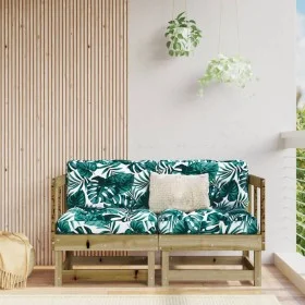 Corner sofas with 2 cushions made of impregnated pine wood by vidaXL, Modular outdoor sofas - Ref: Foro24-825456, Price: 146,...