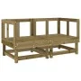 Corner sofas with 2 cushions made of impregnated pine wood by vidaXL, Modular outdoor sofas - Ref: Foro24-825456, Price: 146,...