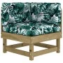 Corner sofas with 2 cushions made of impregnated pine wood by vidaXL, Modular outdoor sofas - Ref: Foro24-825456, Price: 146,...