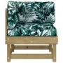 Corner sofas with 2 cushions made of impregnated pine wood by vidaXL, Modular outdoor sofas - Ref: Foro24-825456, Price: 146,...