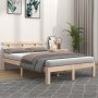 Solid wood bed frame 140x200 cm by vidaXL, Beds and slatted bases - Ref: Foro24-814754, Price: 130,95 €, Discount: %