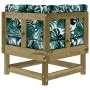 Corner sofas with 2 cushions made of impregnated pine wood by vidaXL, Modular outdoor sofas - Ref: Foro24-825456, Price: 146,...