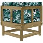 Ecksofas mit Kissen 2 Stück imprägniertes Kiefernholz von vidaXL, Modulare Sofas für den Außenbereich - Ref: Foro24-825456, P...