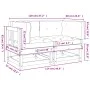 Corner sofas with 2 cushions made of impregnated pine wood by vidaXL, Modular outdoor sofas - Ref: Foro24-825456, Price: 146,...