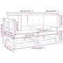 Corner sofas with cushions 2 pcs solid wood Douglas fir by vidaXL, Modular outdoor sofas - Ref: Foro24-825455, Price: 141,64 ...