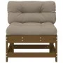 Central sofa with solid pine wood honey brown cushions by vidaXL, Modular outdoor sofas - Ref: Foro24-825551, Price: 114,42 €...