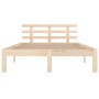 Solid wood bed frame 140x200 cm by vidaXL, Beds and slatted bases - Ref: Foro24-814754, Price: 130,95 €, Discount: %