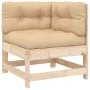 Corner sofa with solid pine wood cushions by vidaXL, Modular outdoor sofas - Ref: Foro24-825541, Price: 93,09 €, Discount: %