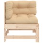 Corner sofa with solid pine wood cushions by vidaXL, Modular outdoor sofas - Ref: Foro24-825541, Price: 94,88 €, Discount: %