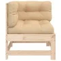 Corner sofa with solid pine wood cushions by vidaXL, Modular outdoor sofas - Ref: Foro24-825541, Price: 93,09 €, Discount: %