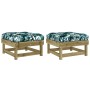 Garden stools with cushions 2 pcs impregnated pine wood by vidaXL, Modular outdoor sofas - Ref: Foro24-825470, Price: 104,65 ...