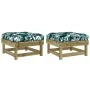 Garden stools with cushions 2 pcs impregnated pine wood by vidaXL, Modular outdoor sofas - Ref: Foro24-825470, Price: 103,70 ...