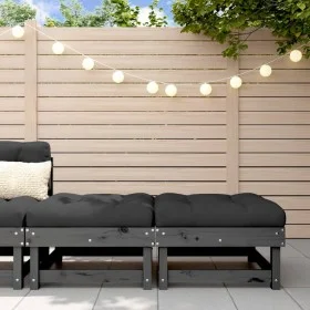 Garden stools with cushions 2 pcs solid gray pine wood by vidaXL, Modular outdoor sofas - Ref: Foro24-825466, Price: 198,38 €...