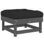 Garden stools with cushions 2 pcs solid gray pine wood by vidaXL, Modular outdoor sofas - Ref: Foro24-825466, Price: 198,38 €...