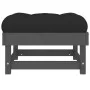 Garden stools with cushions 2 pcs solid gray pine wood by vidaXL, Modular outdoor sofas - Ref: Foro24-825466, Price: 198,38 €...