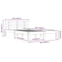 Estructura de cama madera maciza 140x200 cm de vidaXL, Camas y somieres - Ref: Foro24-814754, Precio: 130,85 €, Descuento: %