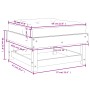 Garden stools with cushions 2 pcs solid gray pine wood by vidaXL, Modular outdoor sofas - Ref: Foro24-825466, Price: 201,39 €...