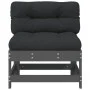 Central sofa with solid gray pine wood cushions by vidaXL, Modular outdoor sofas - Ref: Foro24-825550, Price: 102,64 €, Disco...