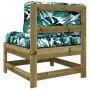 Central sofa with impregnated pine wood cushions by vidaXL, Modular outdoor sofas - Ref: Foro24-825554, Price: 69,71 €, Disco...