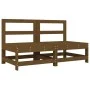 Central sofas with 2 pine wood honey brown cushions by vidaXL, Modular outdoor sofas - Ref: Foro24-825579, Price: 154,36 €, D...