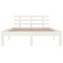 Weißer Massivholzbettrahmen 140x200 cm von vidaXL, Betten und Lattenroste - Ref: Foro24-814755, Preis: 138,70 €, Rabatt: %