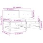 Zentrale Sofas mit Kissen 2 Stück Kiefernholz honigbraun von vidaXL, Modulare Sofas für den Außenbereich - Ref: Foro24-825579...