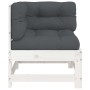 Corner sofa with solid white pine wood cushions by vidaXL, Modular outdoor sofas - Ref: Foro24-825542, Price: 96,15 €, Discou...