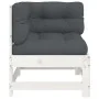 Corner sofa with solid white pine wood cushions by vidaXL, Modular outdoor sofas - Ref: Foro24-825542, Price: 92,03 €, Discou...