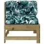 Corner sofa with cushions made of impregnated pine wood by vidaXL, Modular outdoor sofas - Ref: Foro24-825547, Price: 138,63 ...